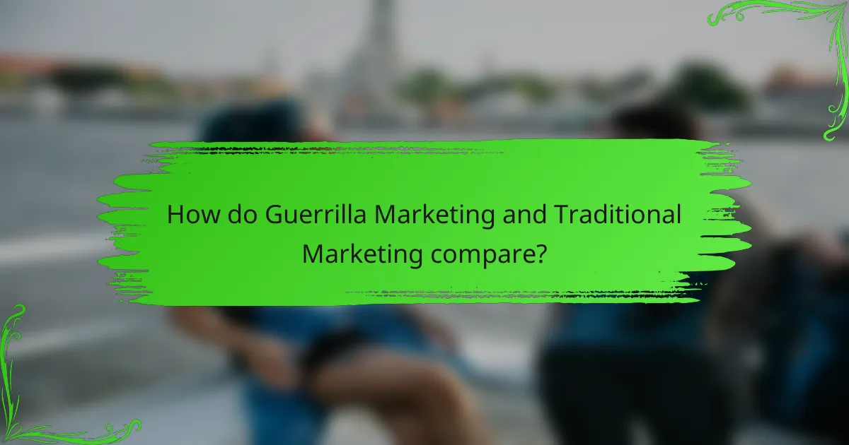 How do Guerrilla Marketing and Traditional Marketing compare?