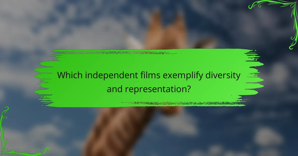Which independent films exemplify diversity and representation?